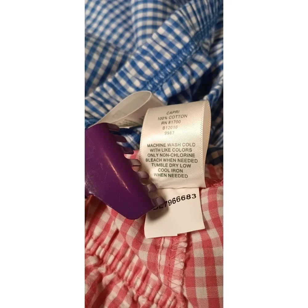 2 pair womens blair Capri Pants XL Gingham retro 50s cottagecore grandmacore